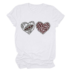Tbopshirt Valentine's Day T-Shirts for Women Short Sleeve Graphic Tees, Plus Size Womens Tops,Valentines Day Fashion Printed T-shirt S-XXXL