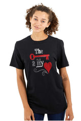The Key To My Heart Valentines Day Women's Graphic T Shirt Tees Brisco Brands L