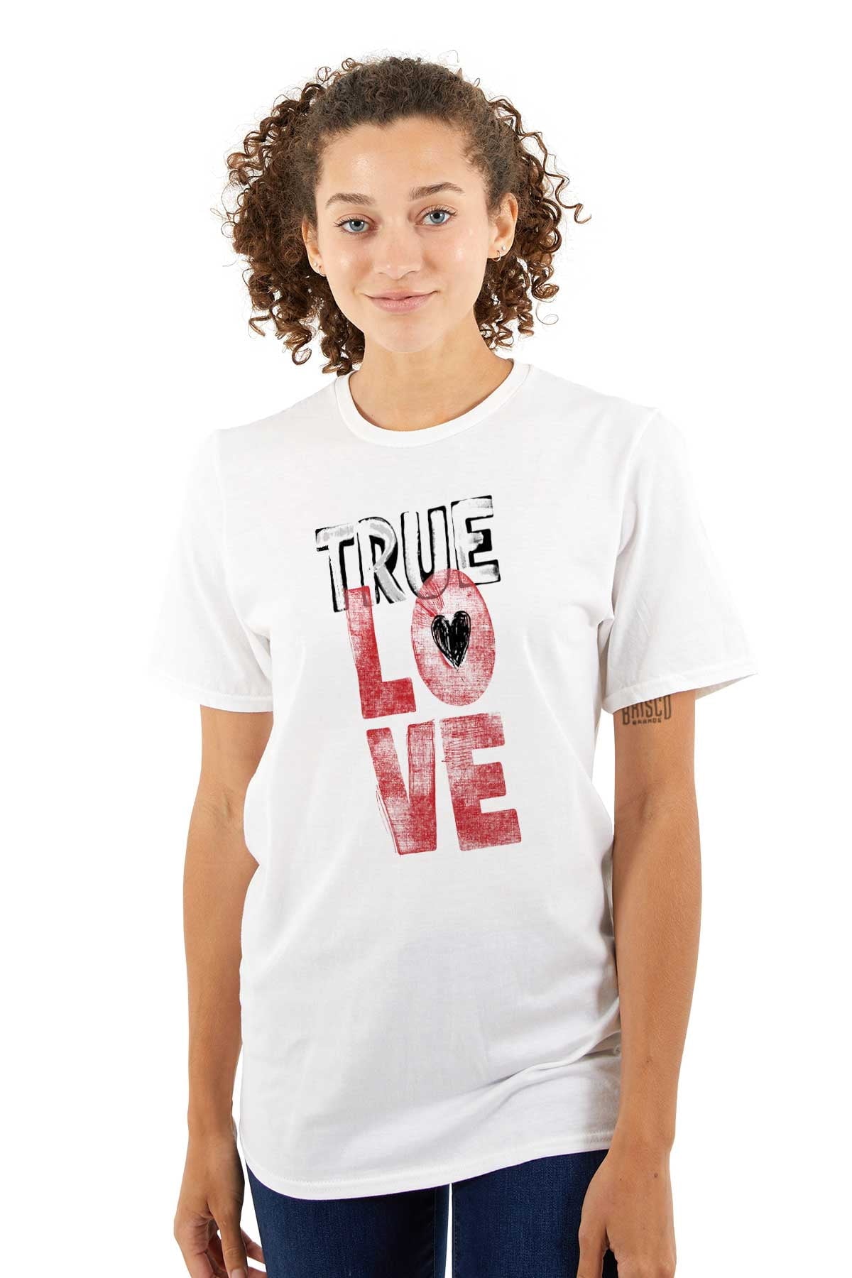 True Love Romantic Valentines Day Women's Graphic T Shirt Tees Brisco Brands S