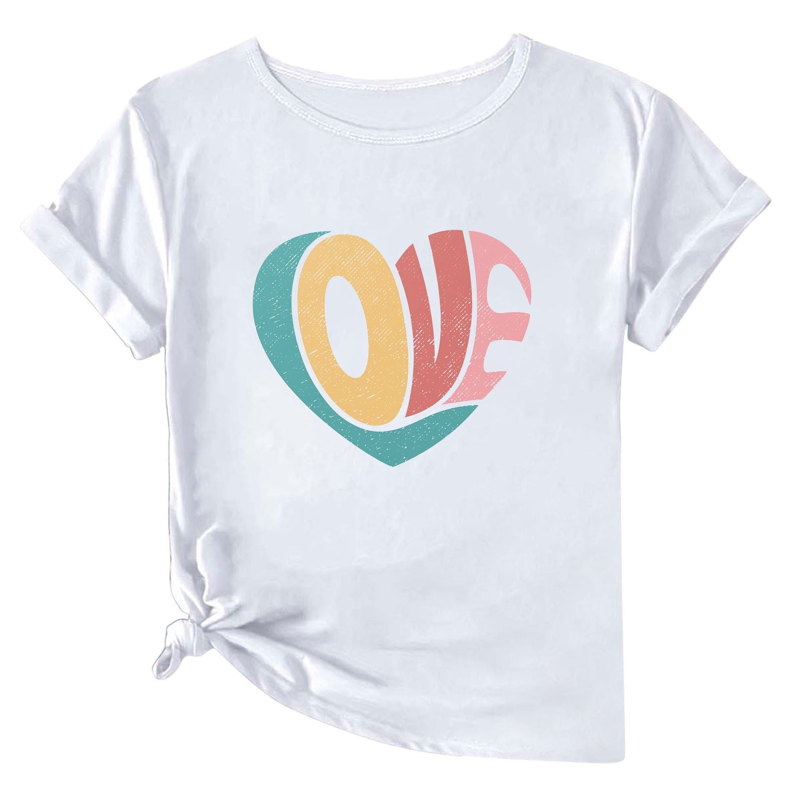 Womens Valentines Day T Shirt Love Graphic Tees for Women Fashion Crew Neck Casual Loose Short Sleeve Shirts (Black S)