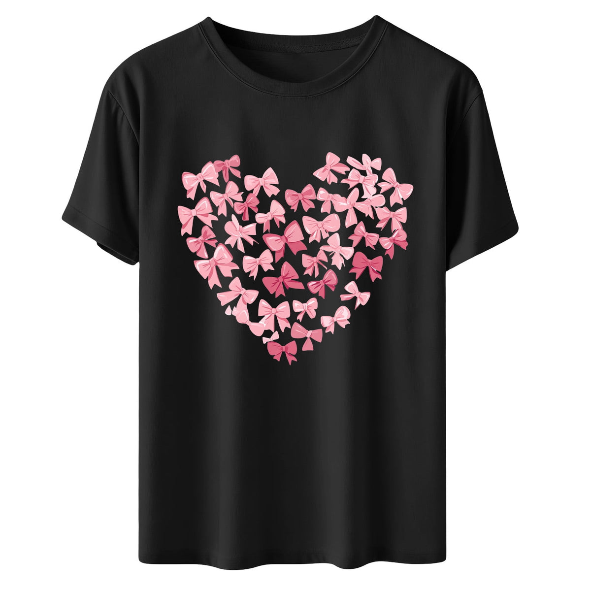 Womens Valentines Tshirts Cute Heart Valentine Day Graphic Tee Tops Summer Short Sleeve Casual Tees Pullover, 2XL Black