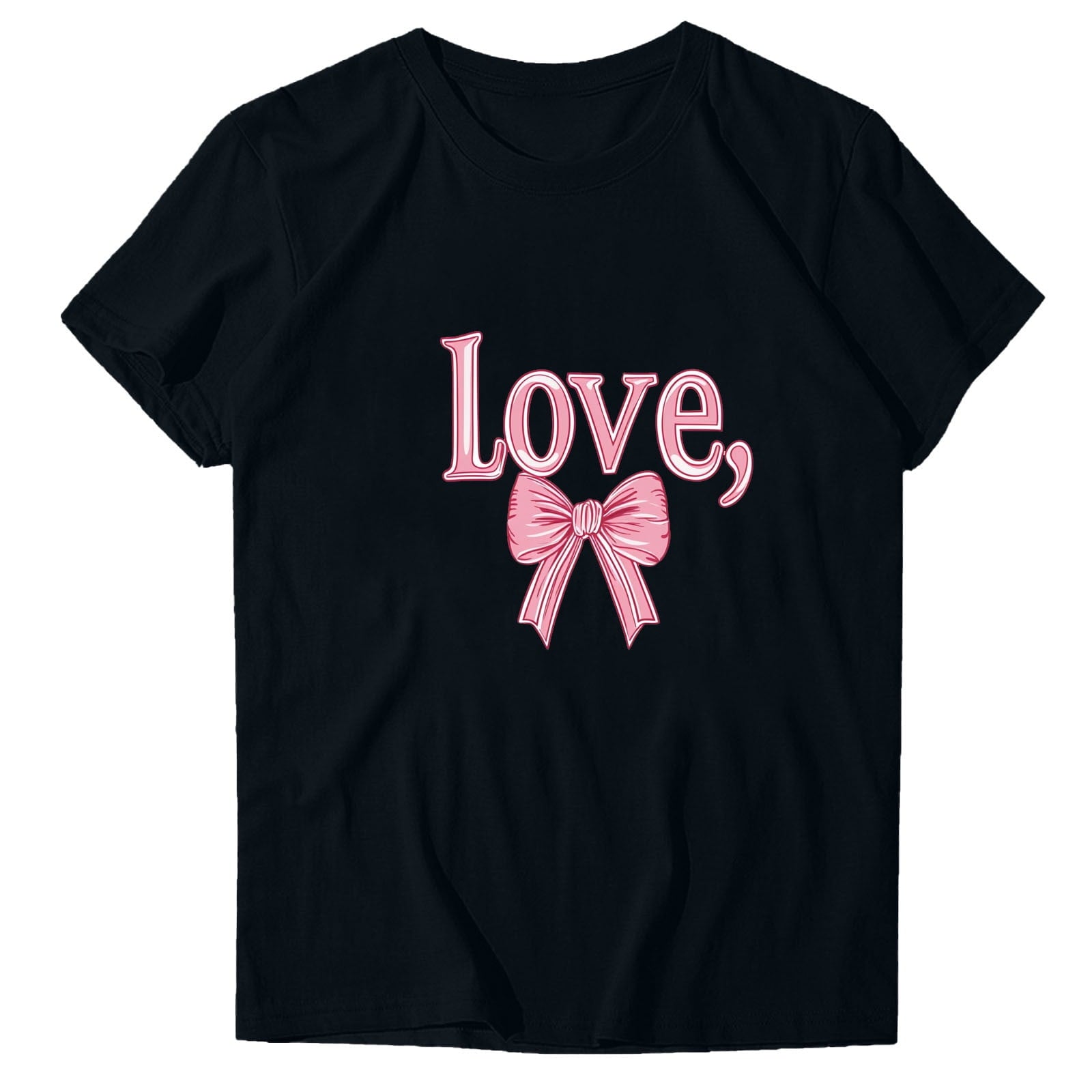 ShiShine Women's Love Graphic T Shirt Short Sleeve Casual Crewneck Tee Tops Summer Trendy Valentines Day Shirts