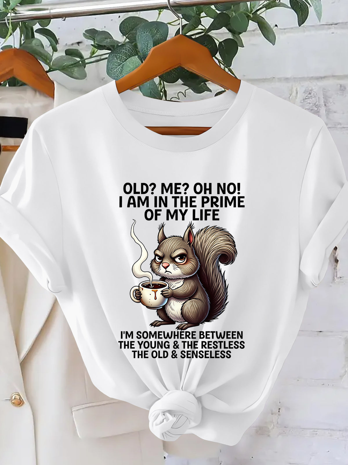 Women's Vintage Squirrel & Coffee T-Shirt