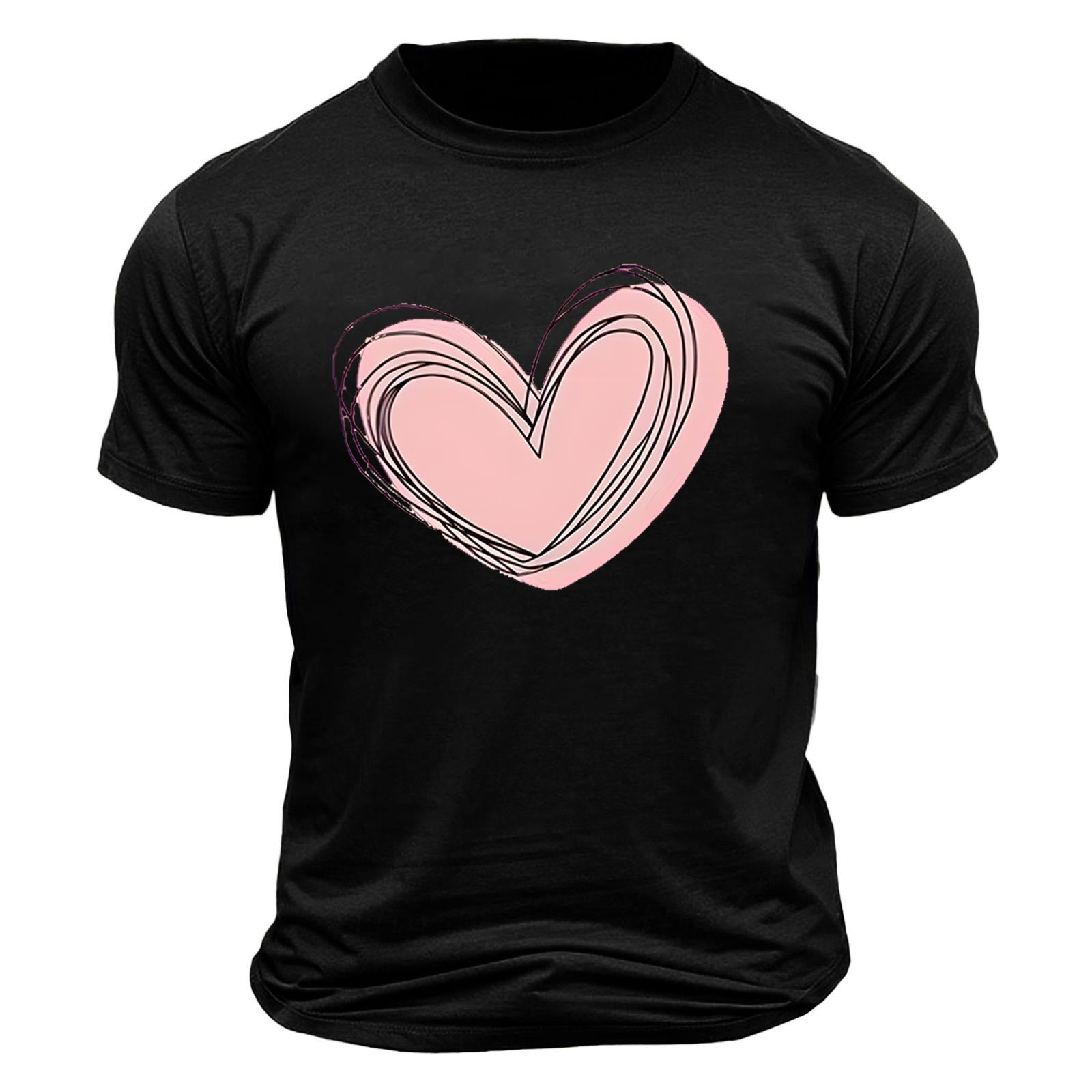biudgviw Men's Valentines Day Shirt Short Sleeve Casual Printed Graphic Tee Tops Crewneck Lightweight Loose Fit T-Shirt S-XXL