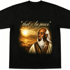 Black Print Crew Neck Short Sleeve Tee Unisex Cotton Casual Simple Top