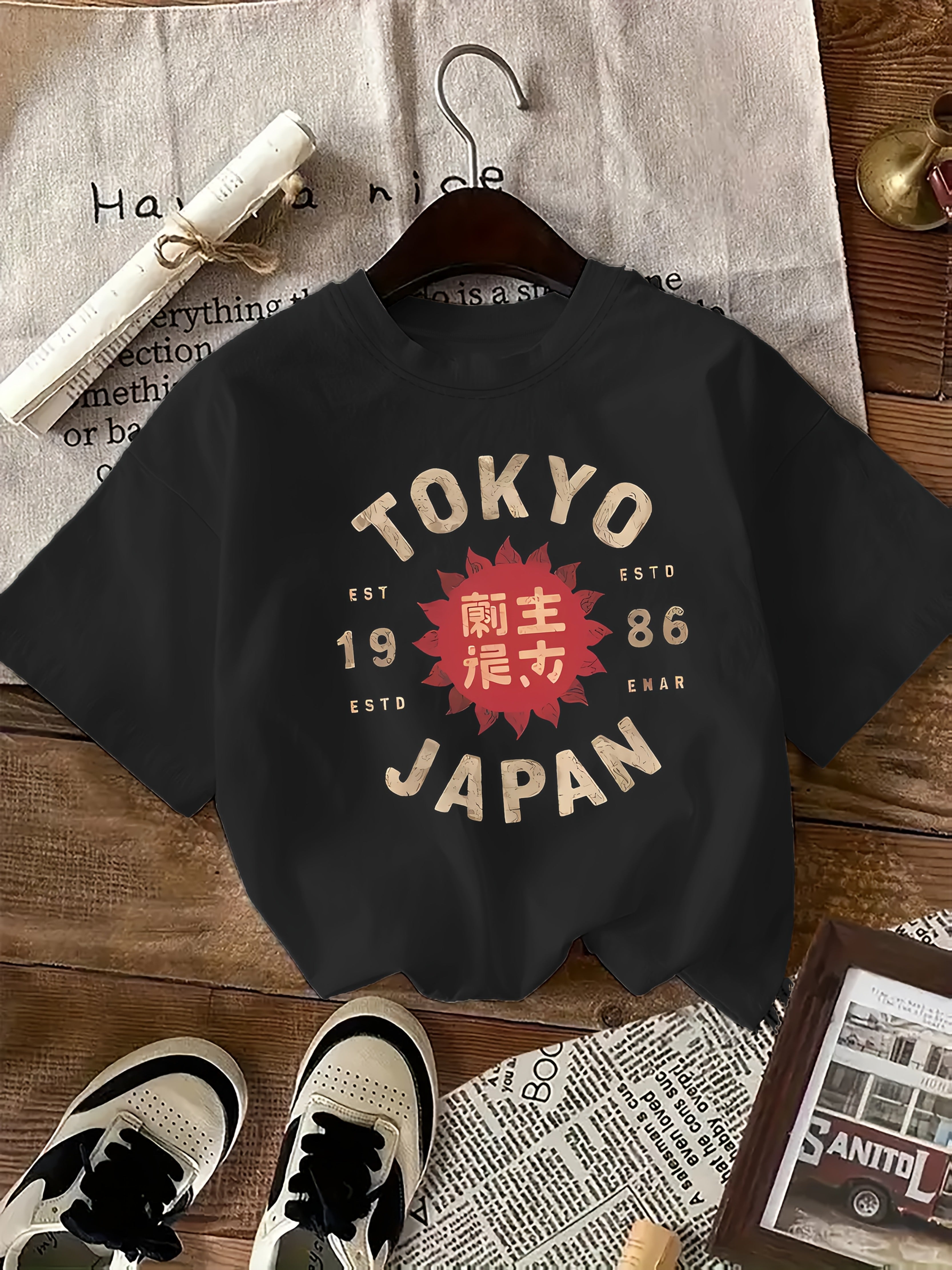 Tokyo Style Retro Print T-shirt