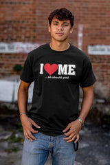I Love Me Funny Flirty Valentines Day Women's Graphic T Shirt Tees Brisco Brands L