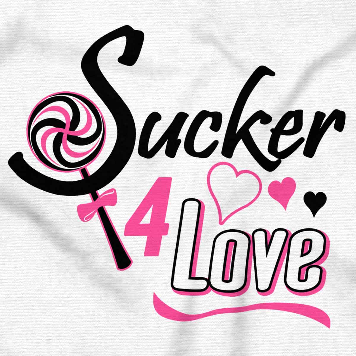 Sucker For Love Funny Valentines Day Womens Slim Fit Graphic Tee Brisco Brands M