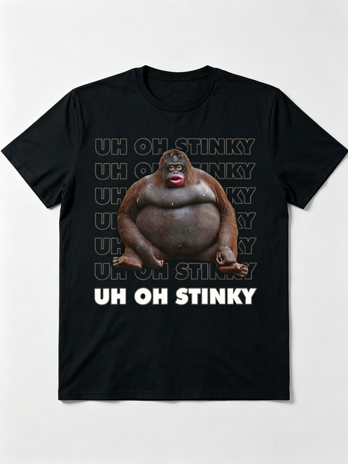 Uh Oh Stinky Poop Meme Funny Monkey T-Shirt