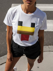 Pixel Chicken T-Shirt  Block Game Inspired Gamer Tee