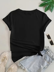Women’s You're The Ketchup To My Fries Cute Food Cartoon Graphic Casual Short Sleeve T‑Shirt