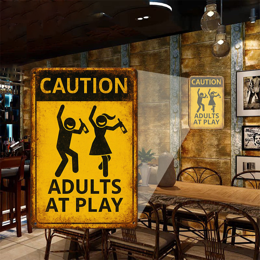 A Single Piece of Metal Art Card Designed for Adult Entertainment, Perfect As a Playful Wall Decoration for Various Spaces Including Outdoor Areas, Living Rooms, Bedrooms, Bathrooms, Homes, Bars