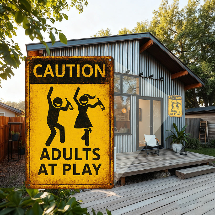 A Single Piece of Metal Art Card Designed for Adult Entertainment, Perfect As a Playful Wall Decoration for Various Spaces Including Outdoor Areas, Living Rooms, Bedrooms, Bathrooms, Homes, Bars