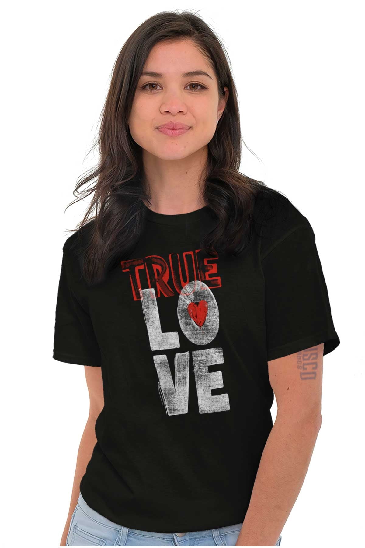 True Love Romantic Valentines Day Women's Graphic T Shirt Tees Brisco Brands S