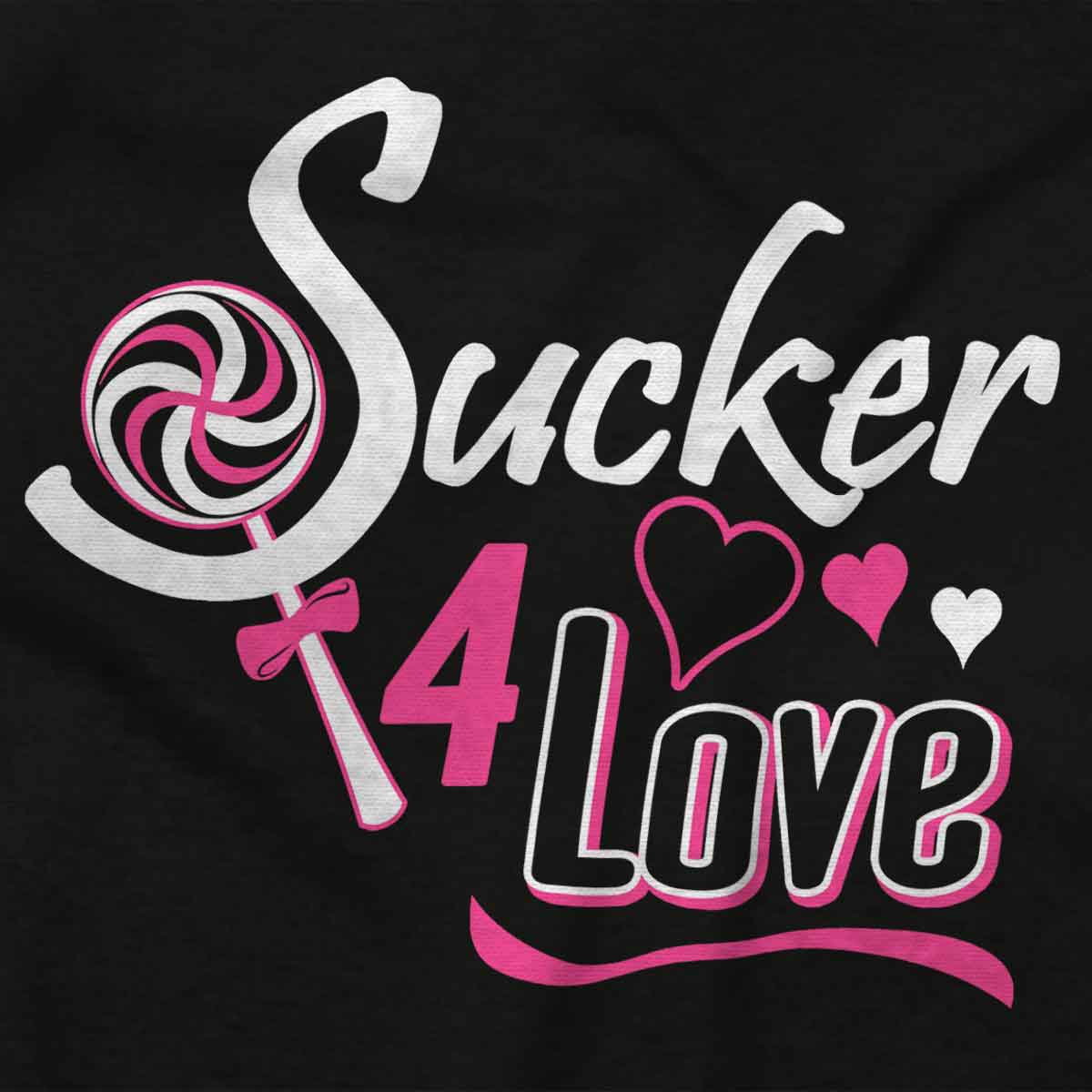Sucker For Love Funny Valentines Day Womens Slim Fit Graphic Tee Brisco Brands M