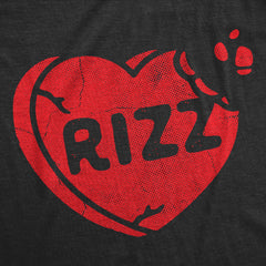 Mens Funny T Shirts Rizz Candy Heart Valentines Day Novelty Tee for Men Graphic Tees