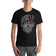 Honor and Courage Tribute Graphic T‑Shirt, Patriotic Hero Word Art Unisex Black Short‑Sleeve Tee，Men Tshirts